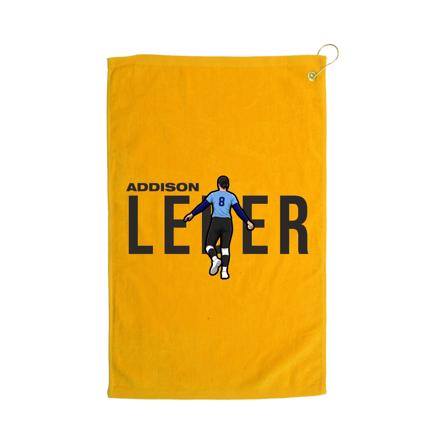 Golf Towel — Player Name in Gold