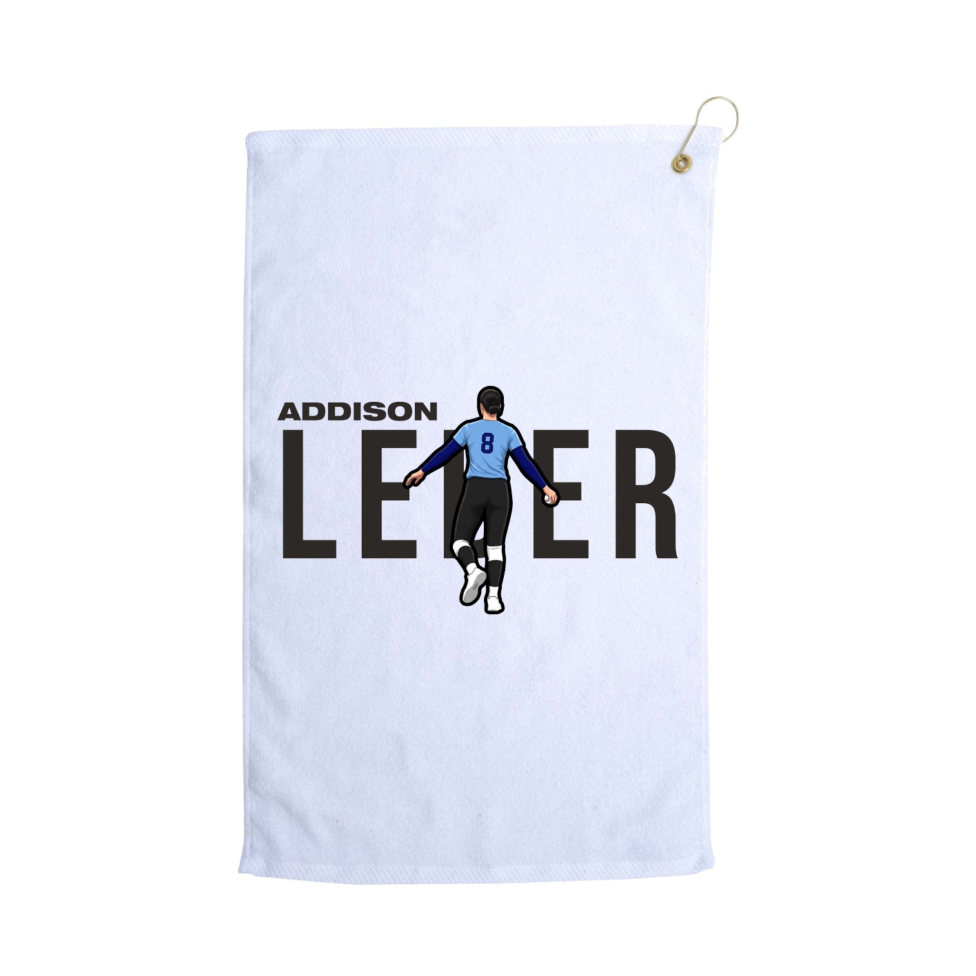 Golf Towel — Player Name in White
