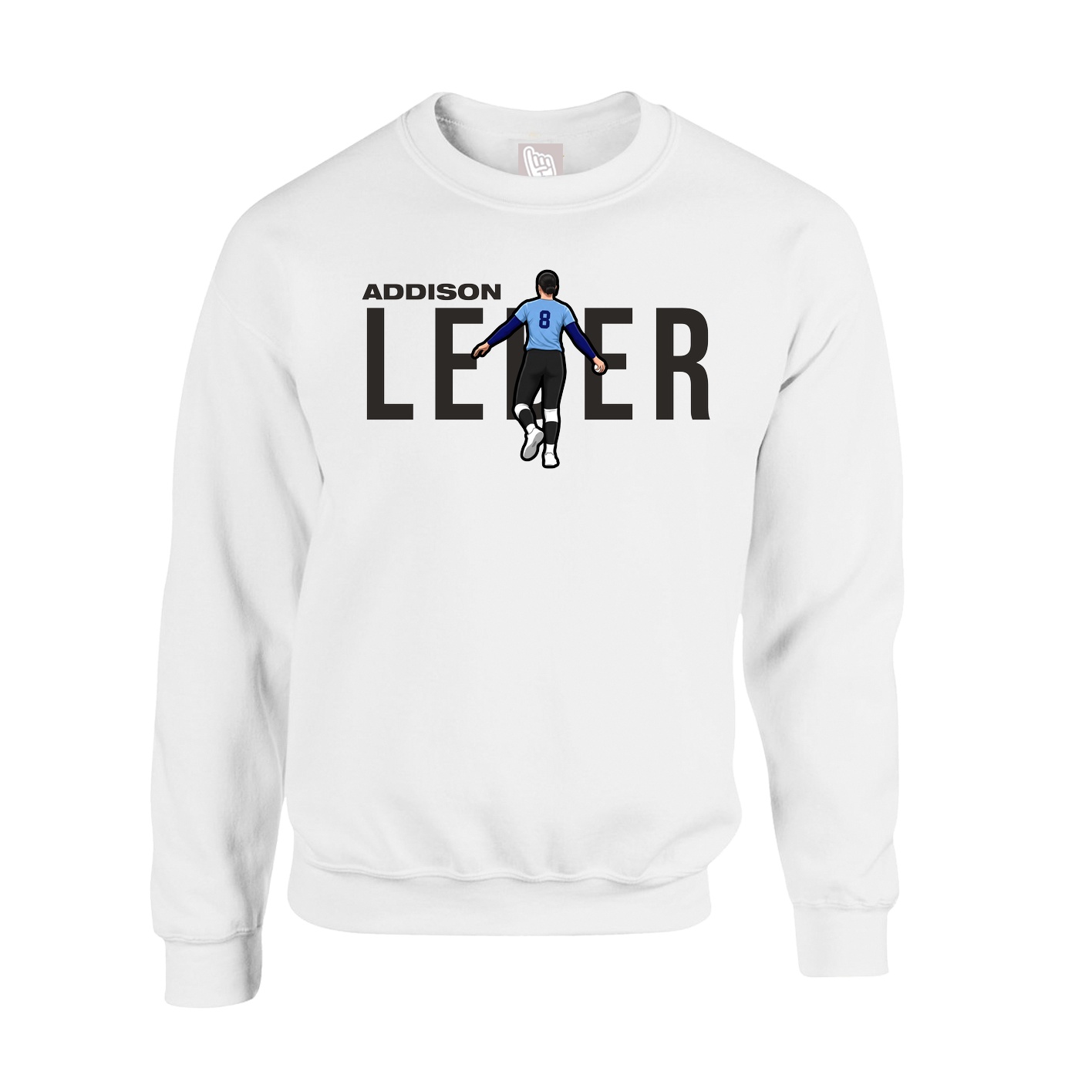 Fleece Crew — Player Name in White