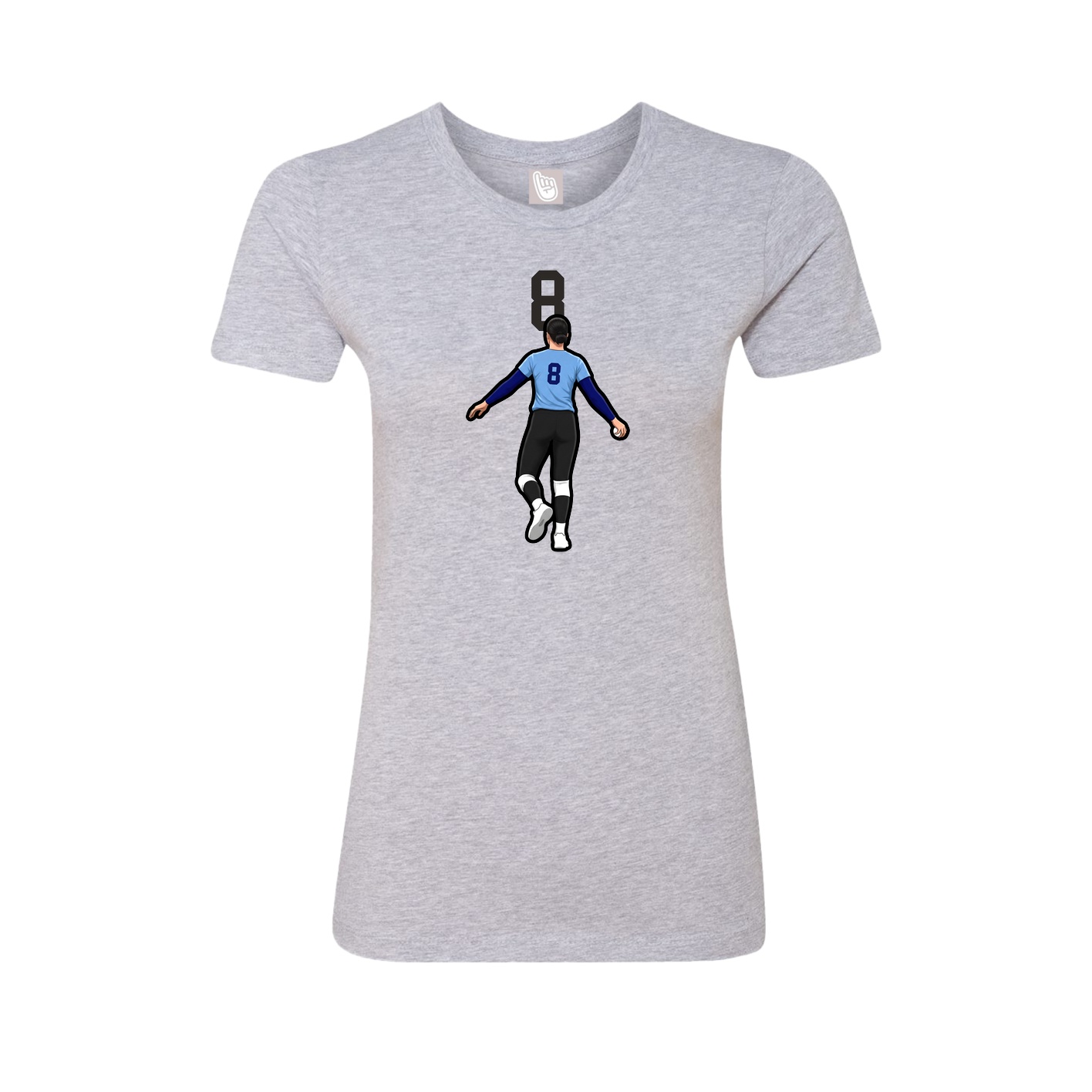 Womens Tee — Number Top in Grey