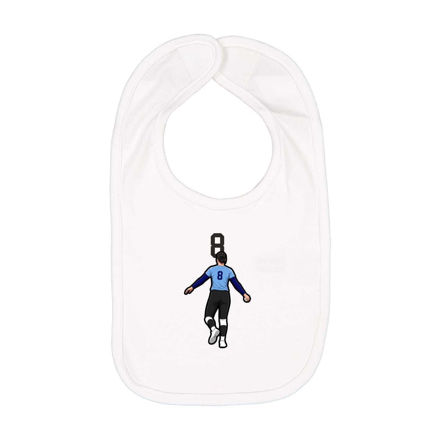 Infant Bib — Number Top in White