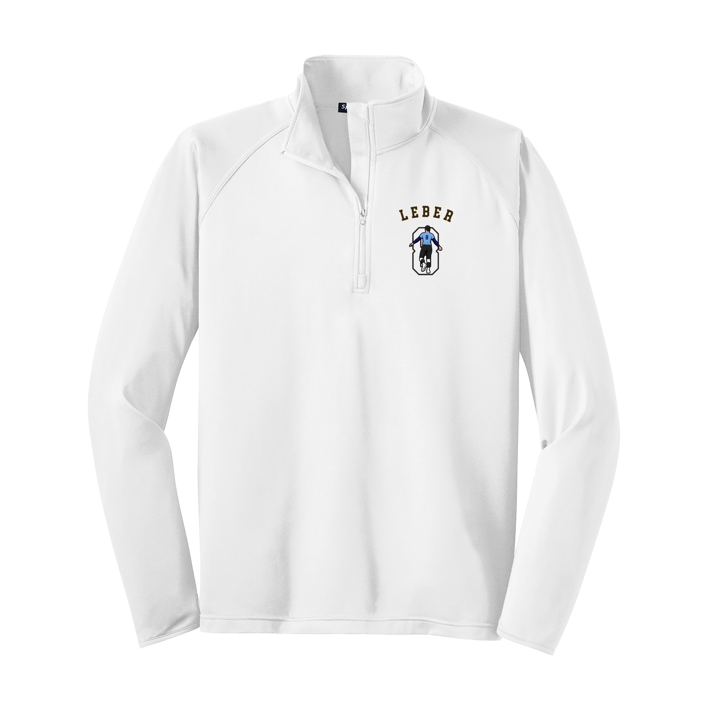 Q-Zip Pullover — Shirsey Arch in White