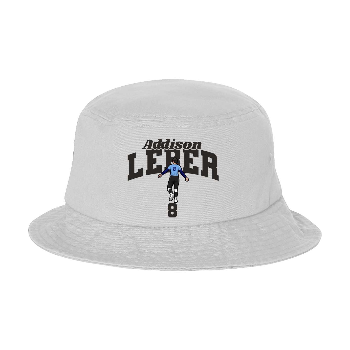 Bucket Cap — Signature Arch in White