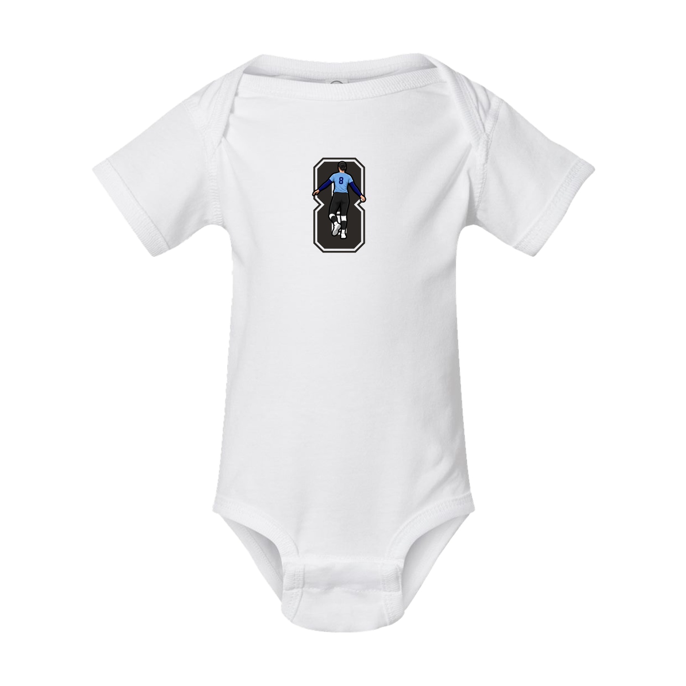 Baby Onesie — Number in White