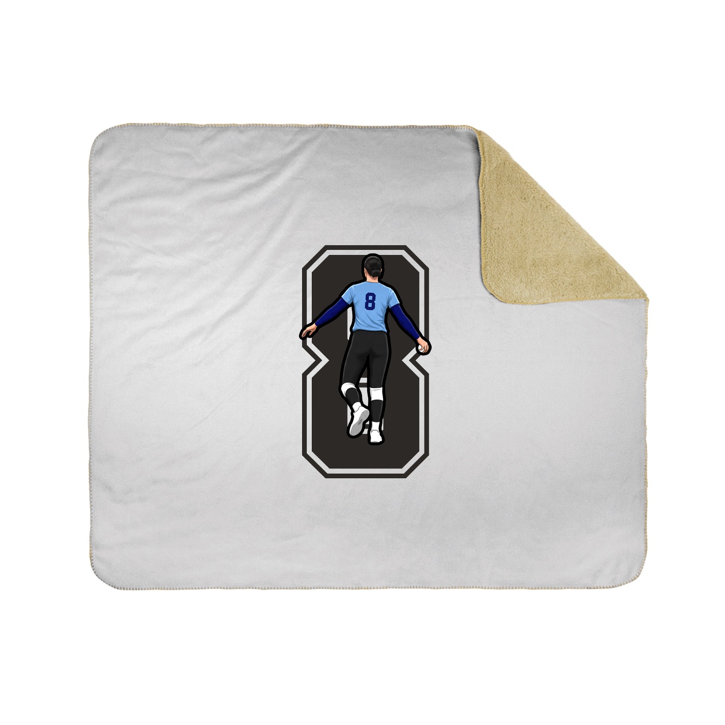 Throw Blanket — Number in White