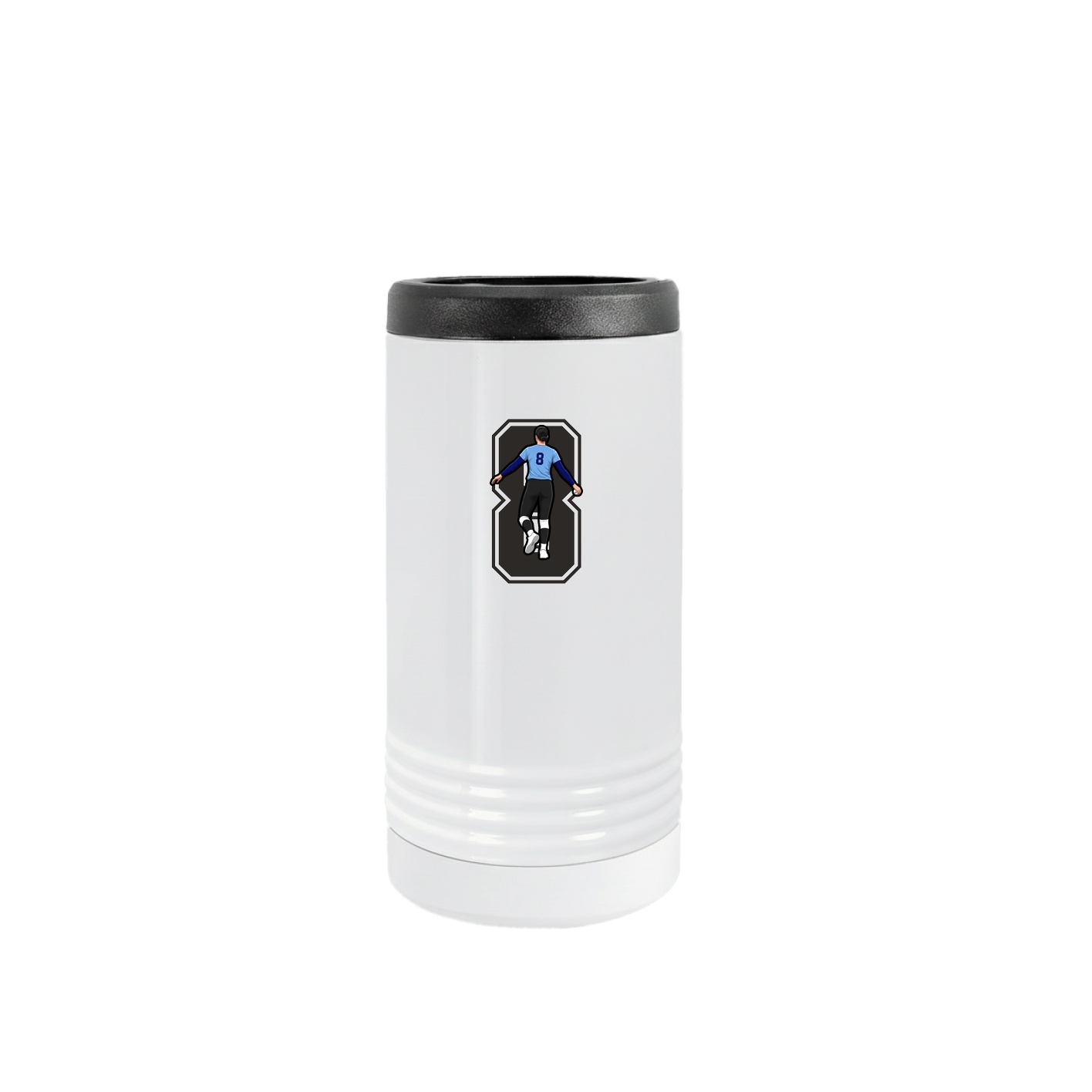 Slim Beverage Holder — Number in White