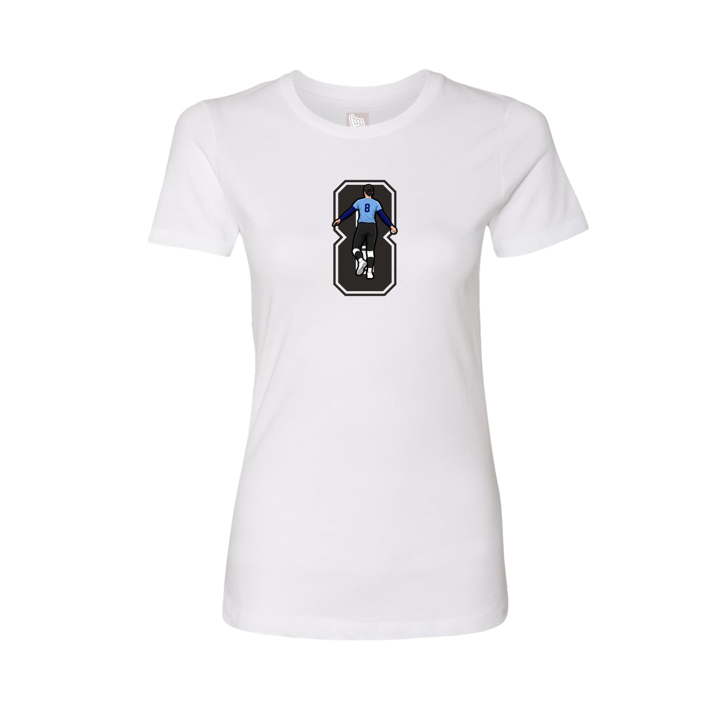 Womens Tee — Number in White