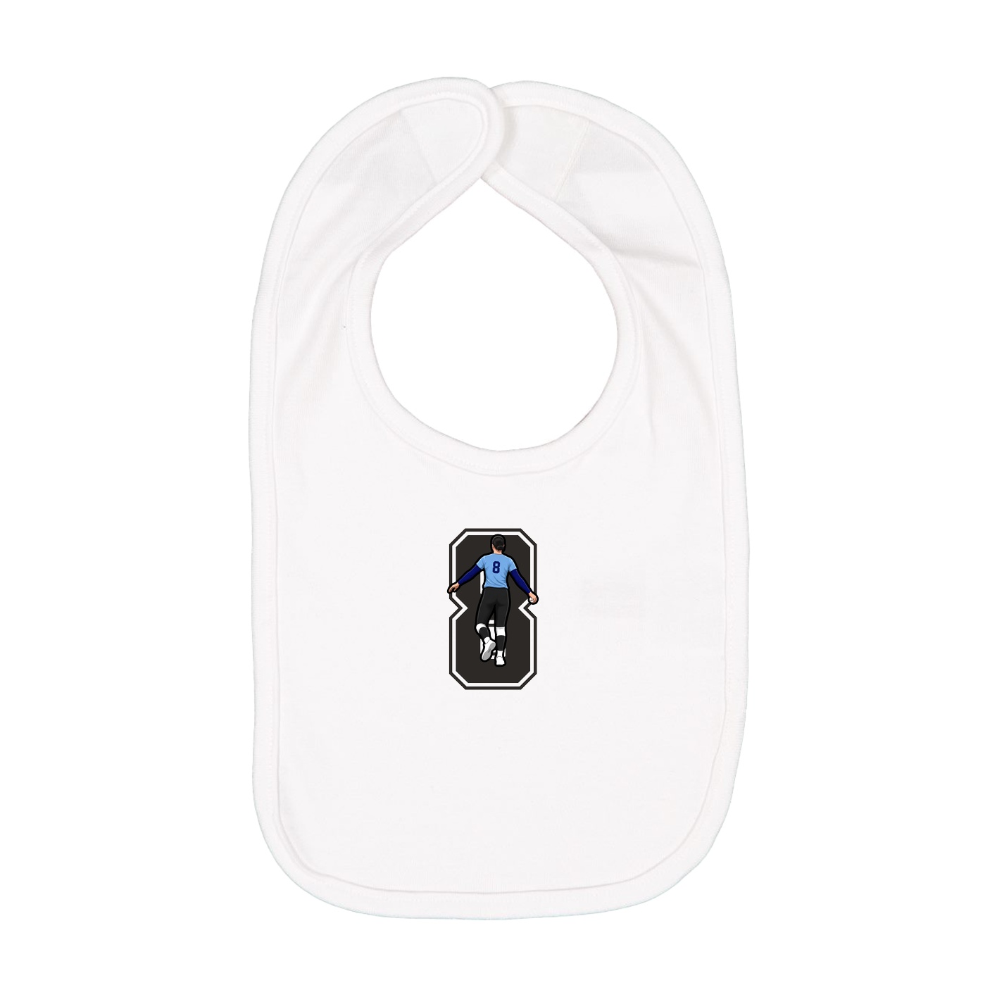 Infant Bib — Number in White