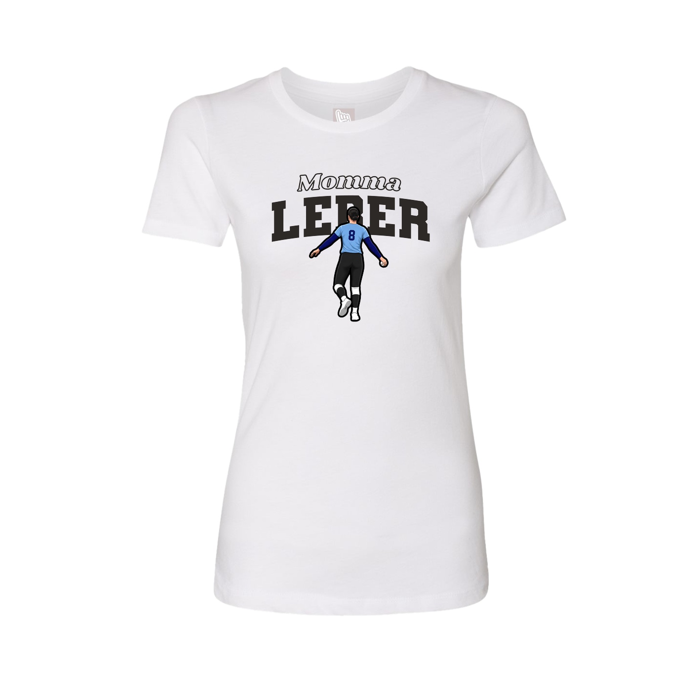 Womens Tee — Mothers Day Block in White