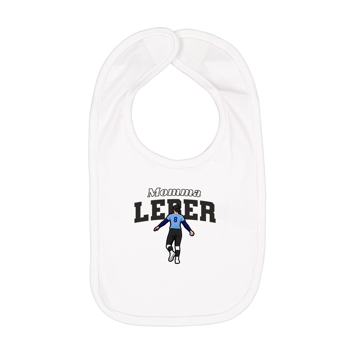 Infant Bib — Mothers Day Block in White