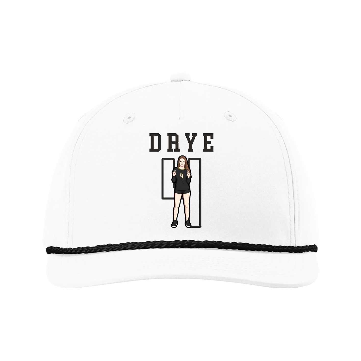 Five-Panel Classic Rope Cap — Shirsey in White