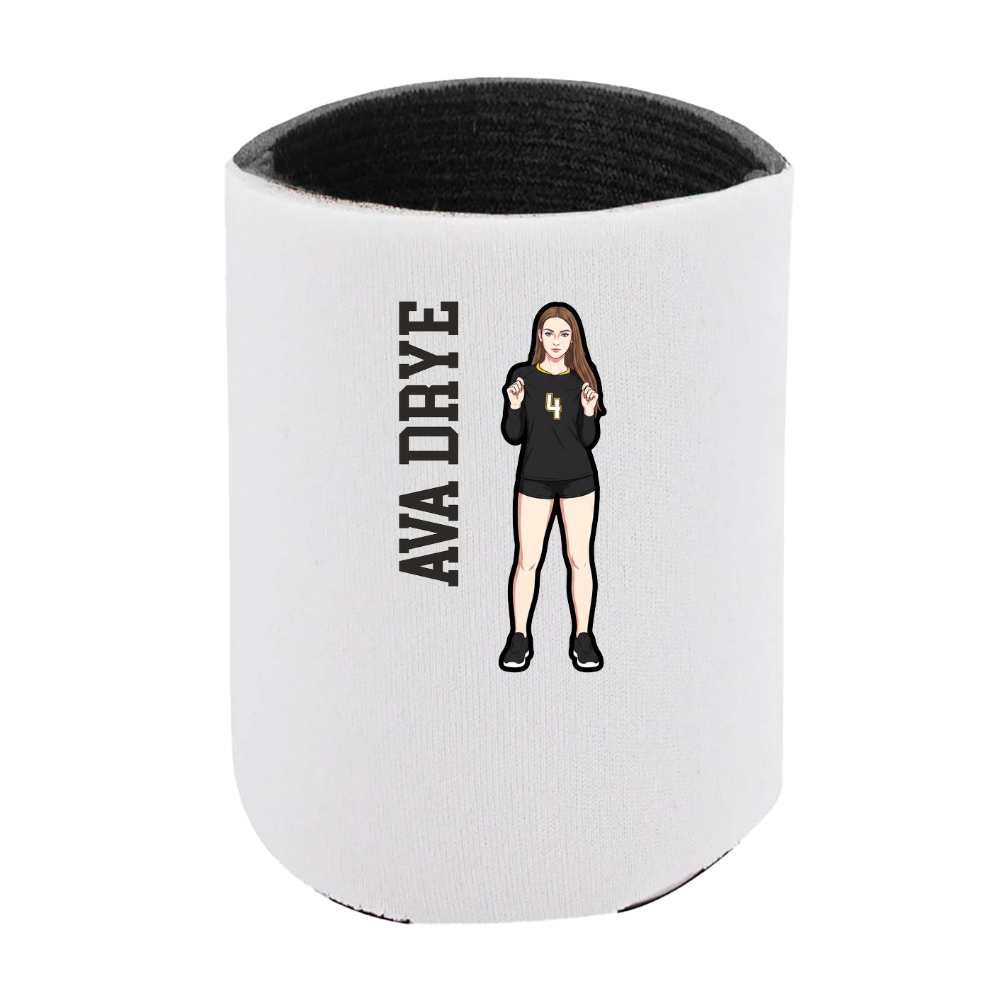 Can Holder — Name Vertical in White