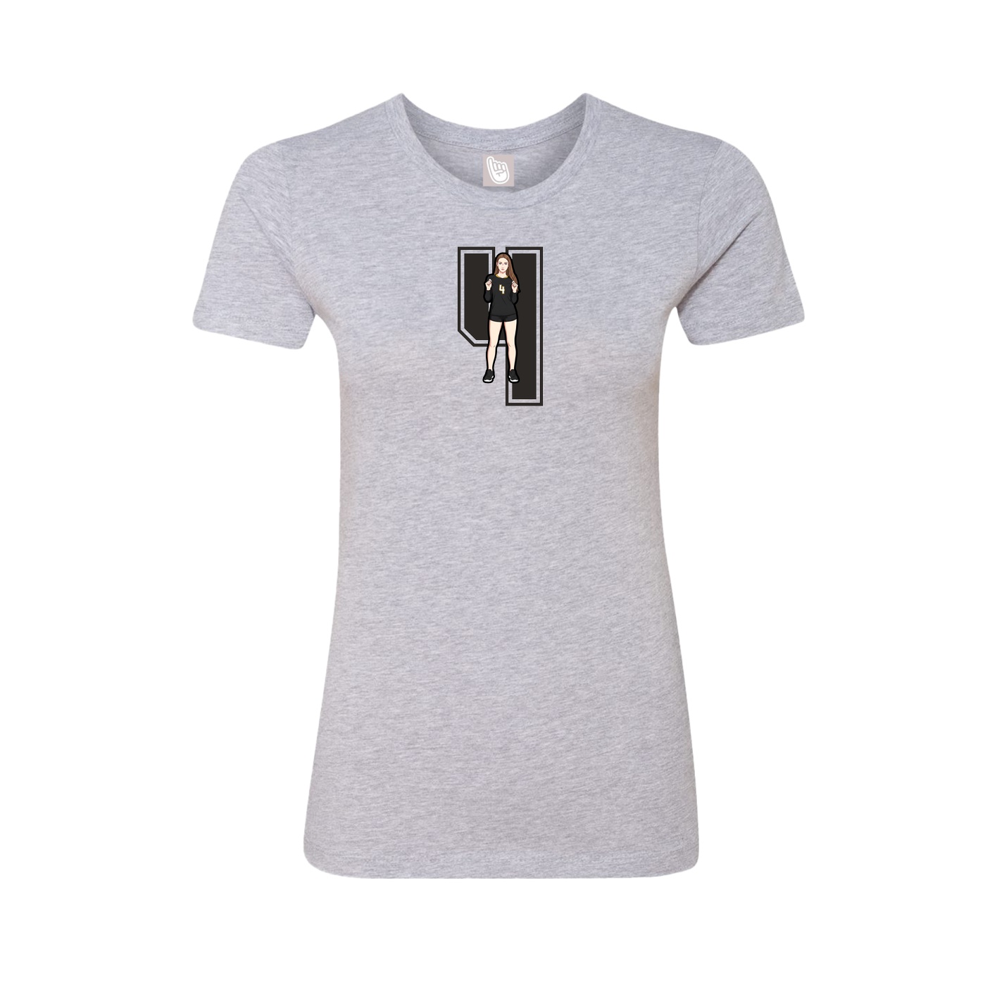 Womens Tee — Number in Grey