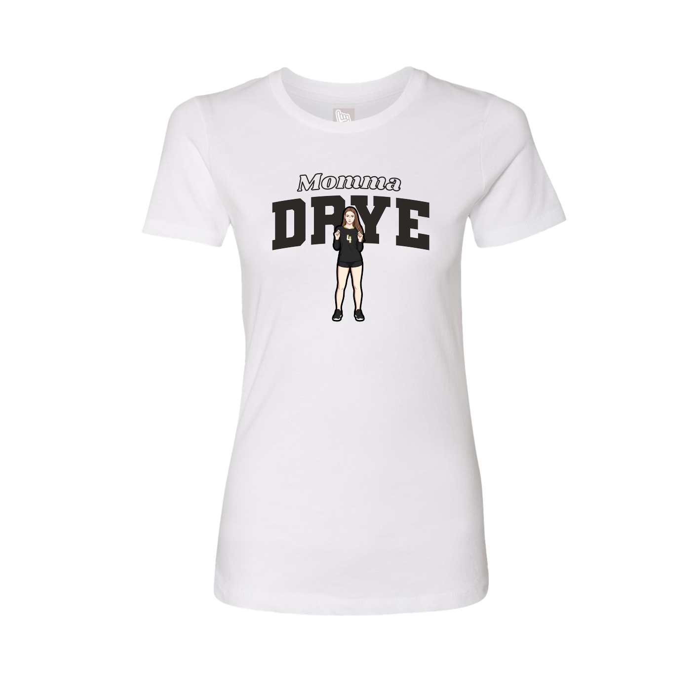 Womens Tee — Mothers Day Block in White