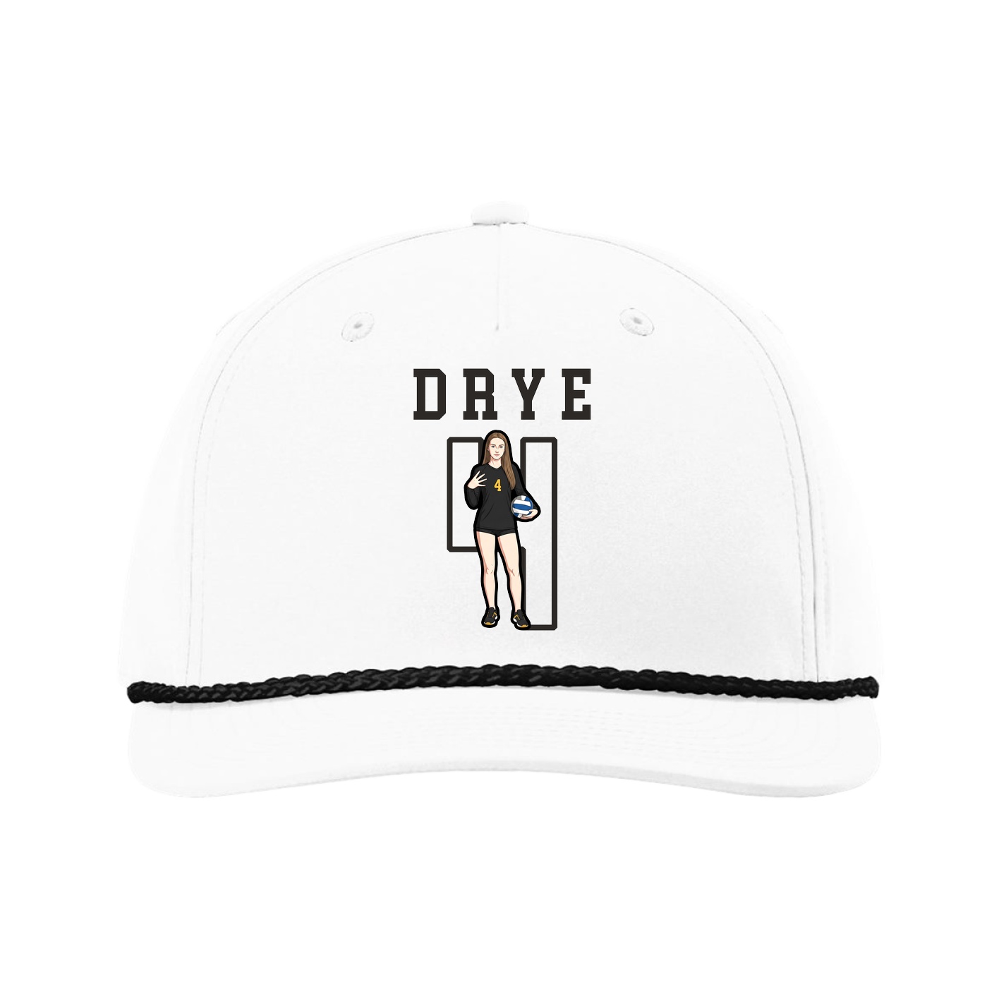 Five-Panel Classic Rope Cap — Shirsey in White