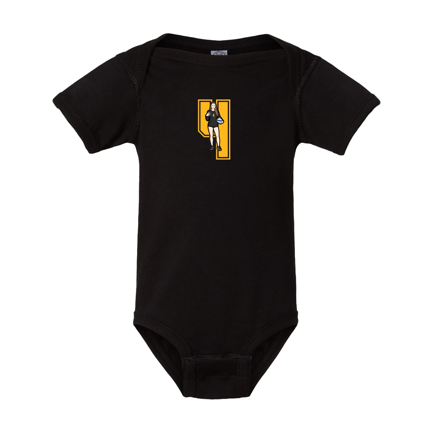 Baby Onesie — Number in Black