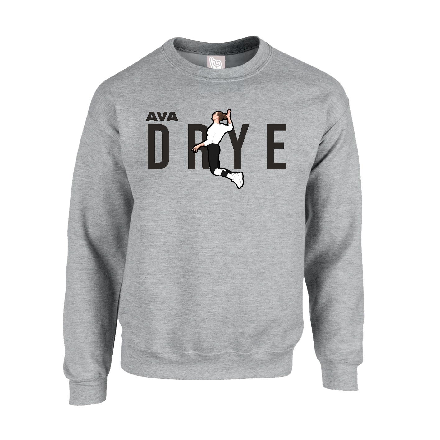 Fleece Crew — Player Name in Grey