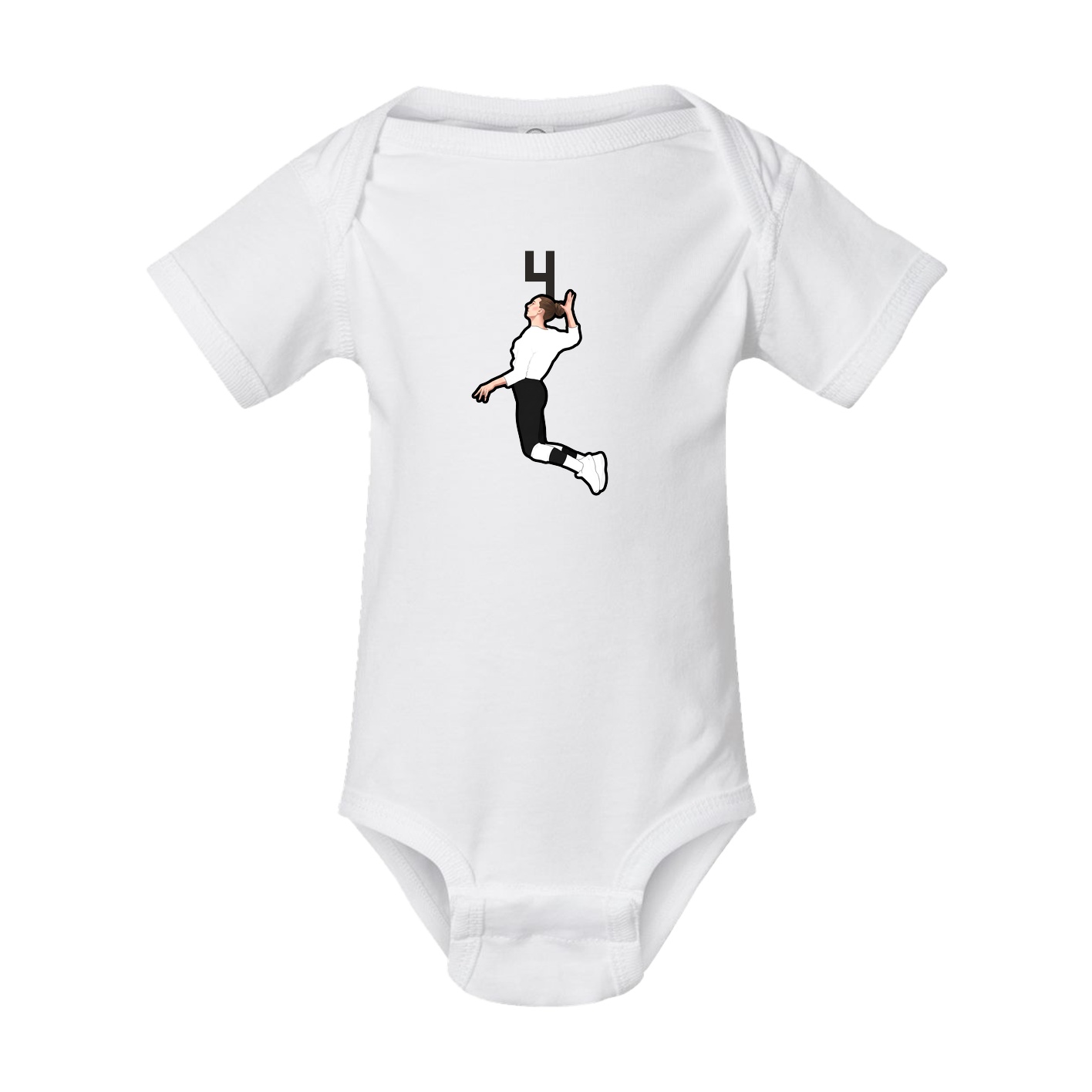 Baby Onesie — Number Top in White