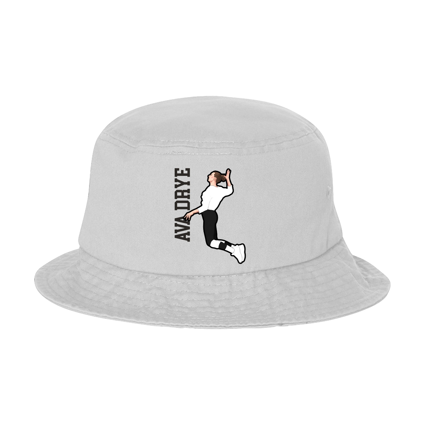 Bucket Cap — Name Vertical in White