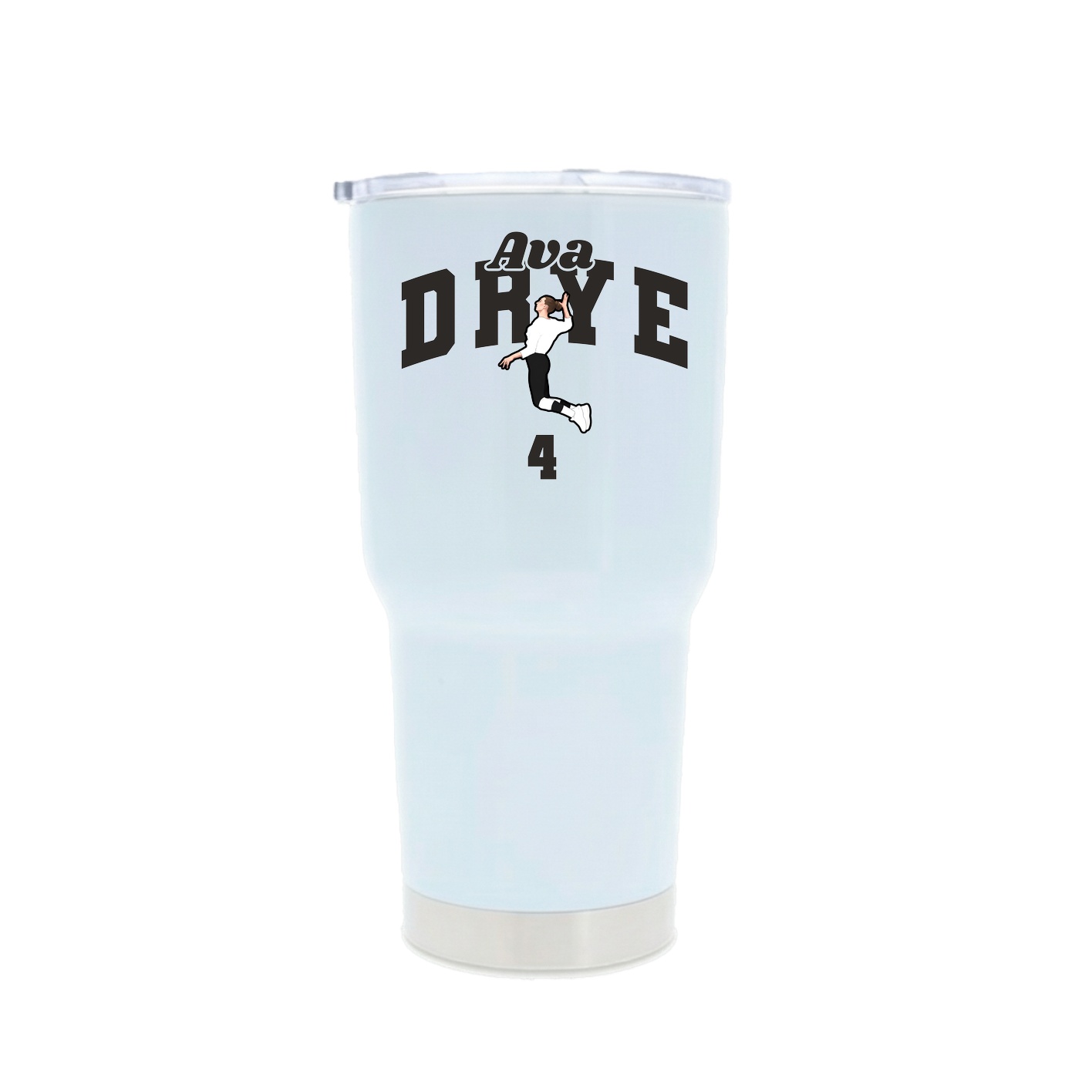 30oz Stainless Steel Tumbler — Signature Arch in White