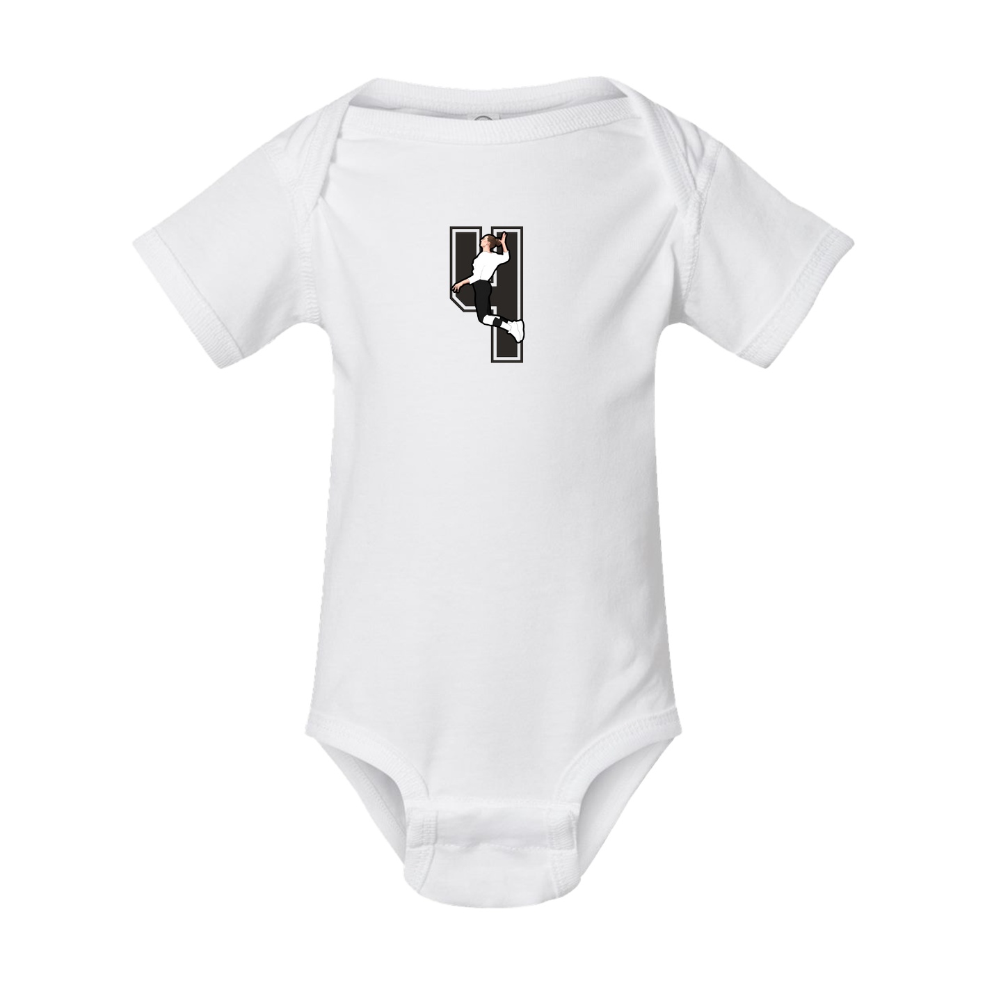 Baby Onesie — Number in White