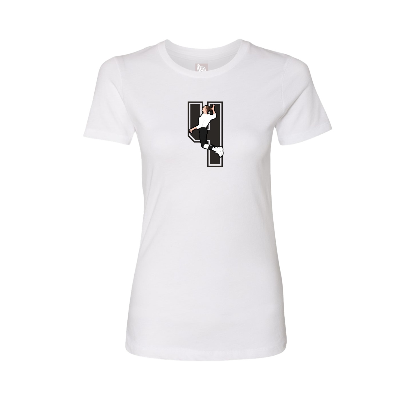 Womens Tee — Number in White