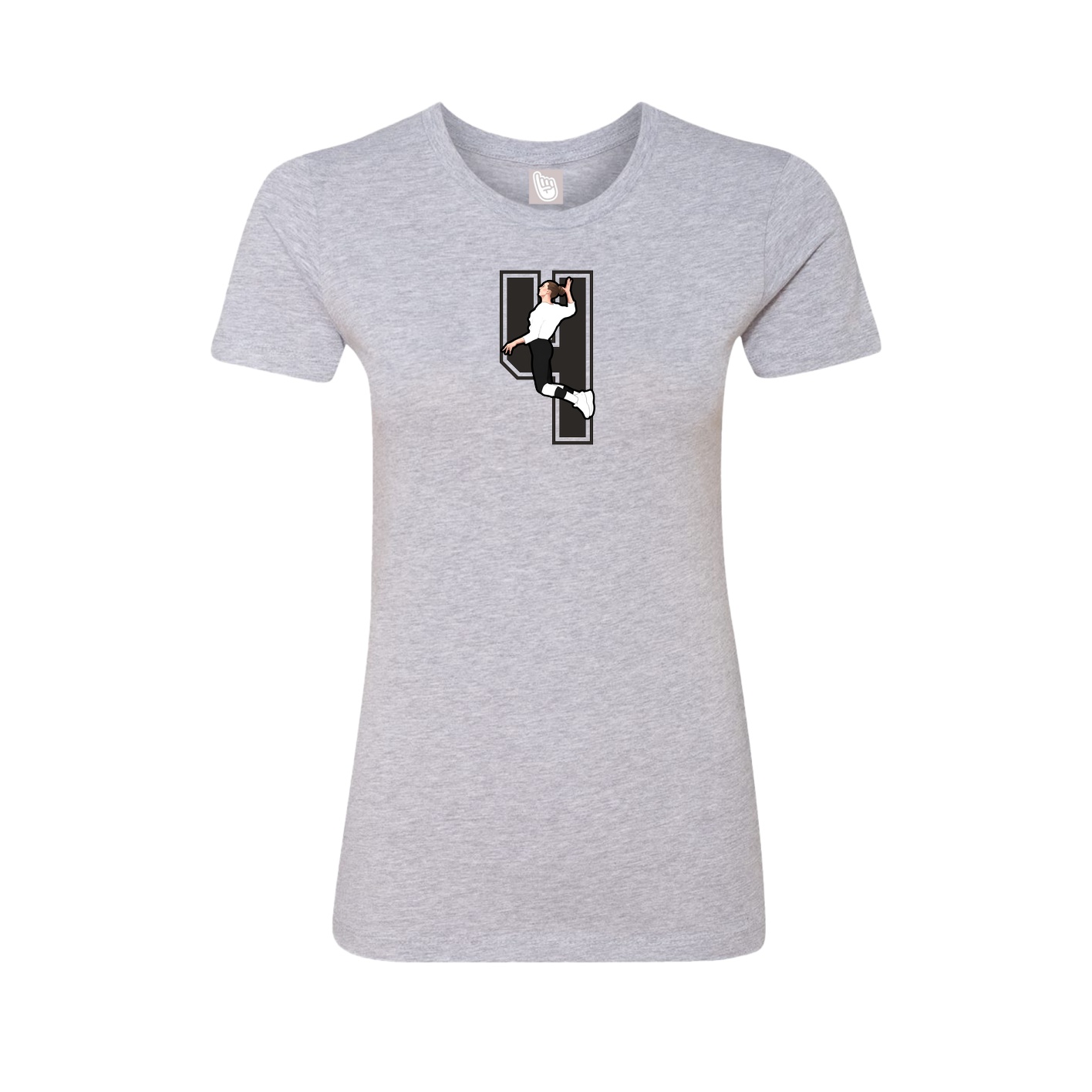 Womens Tee — Number in Grey