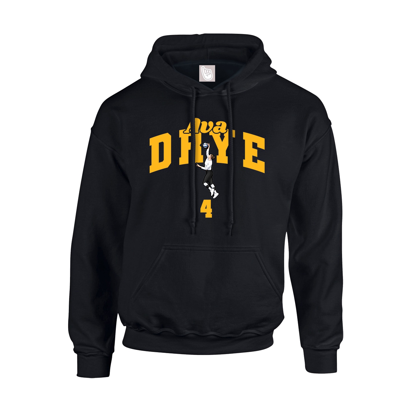 Youth Hoodie — Signature Arch in Black