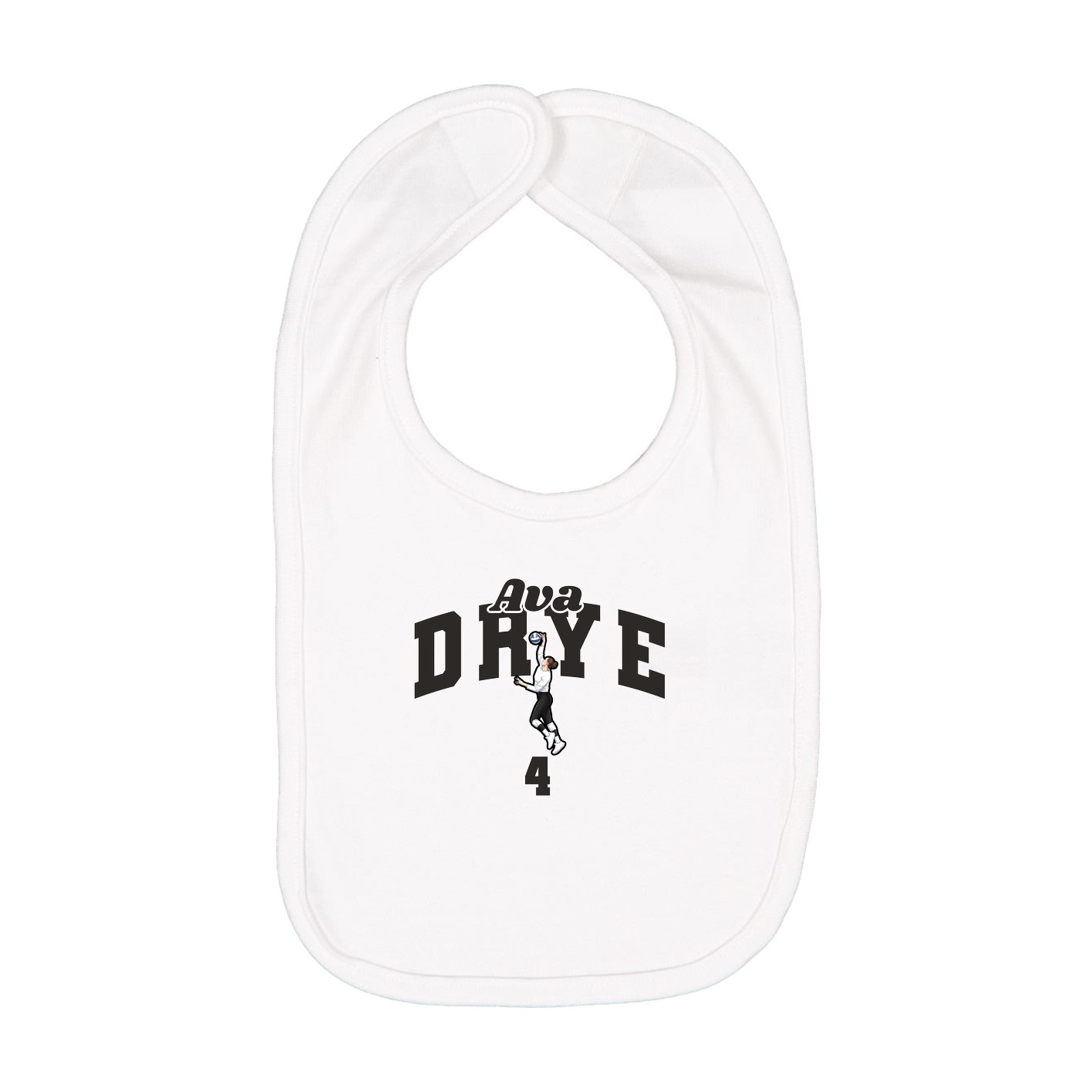 Infant Bib — Signature Arch in White