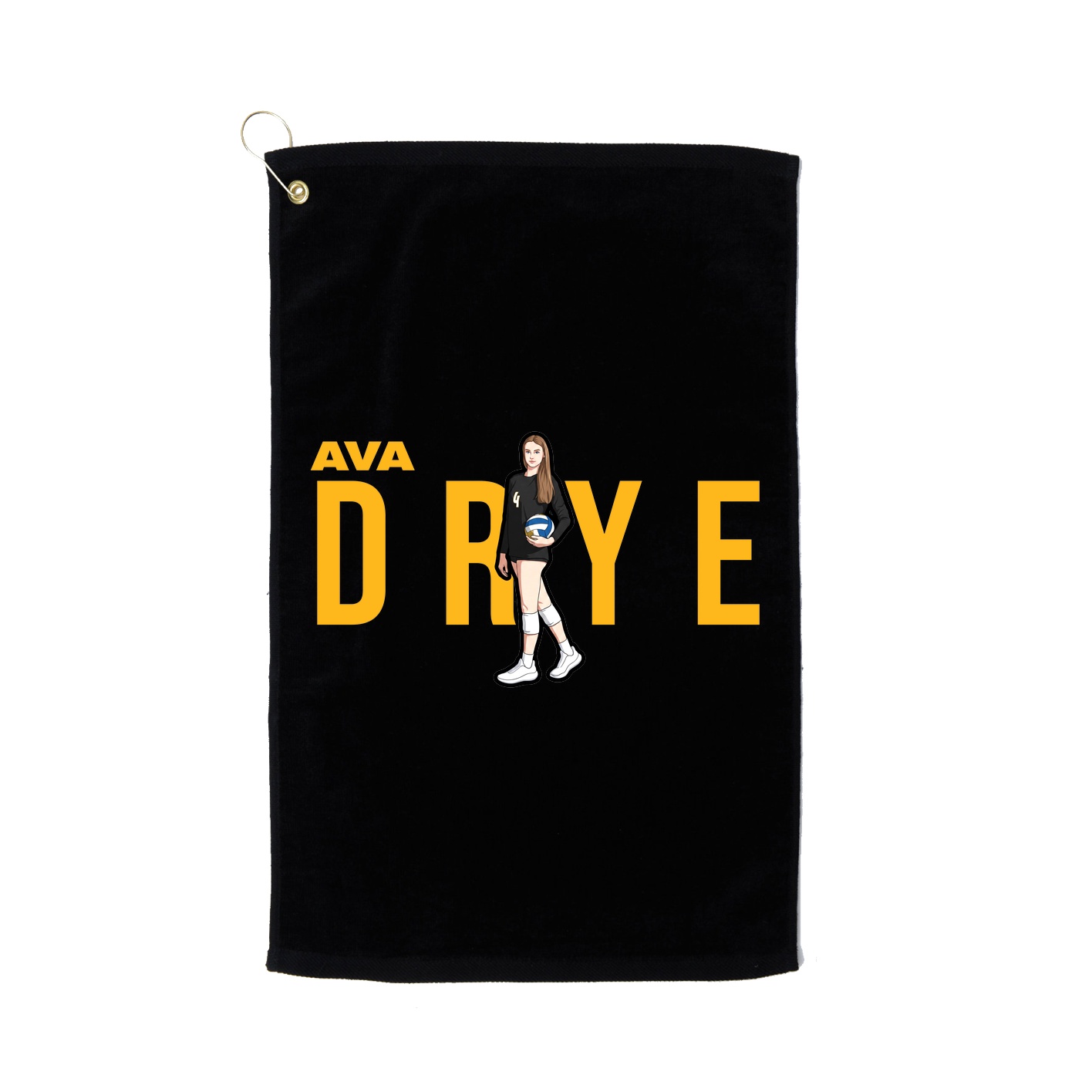 Golf Towel — Player Name in Black