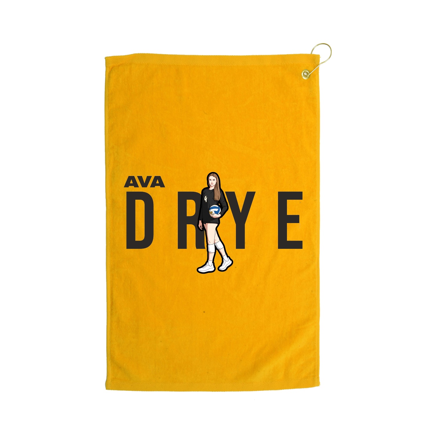 Golf Towel — Player Name in Gold