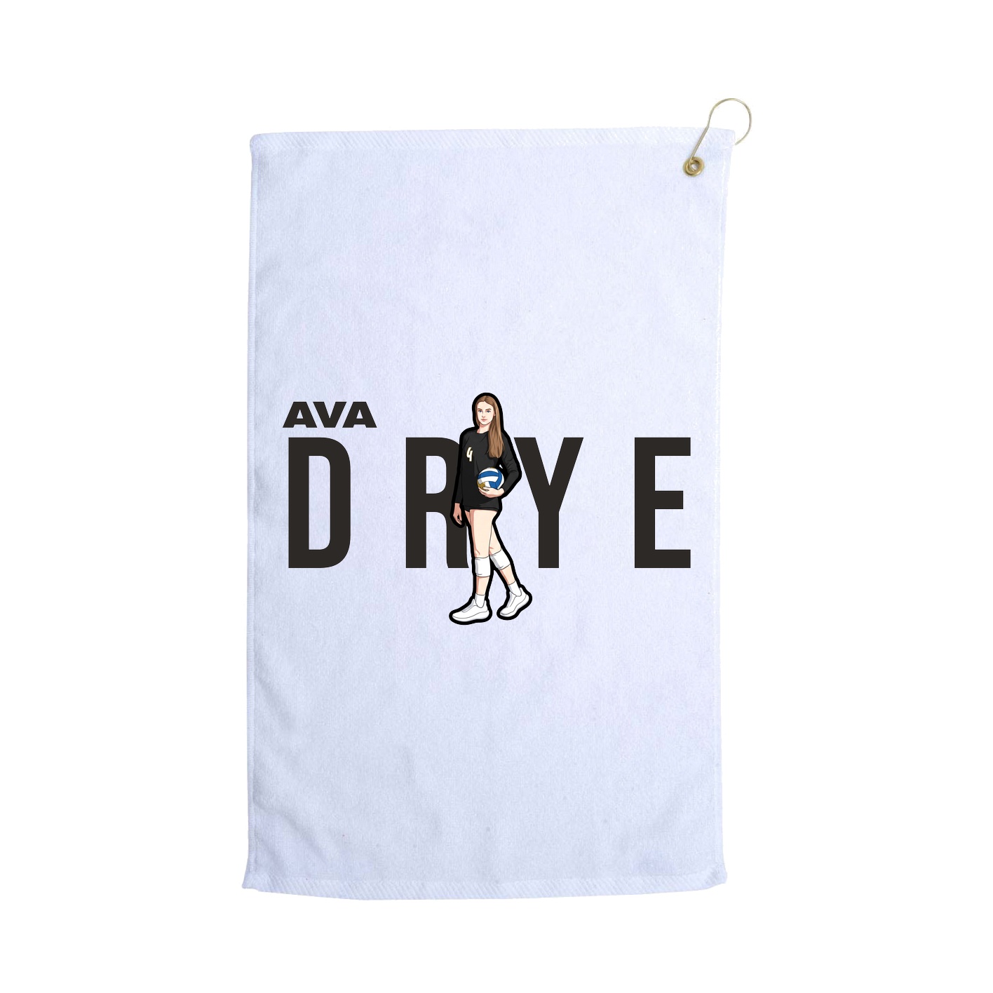 Golf Towel — Player Name in White