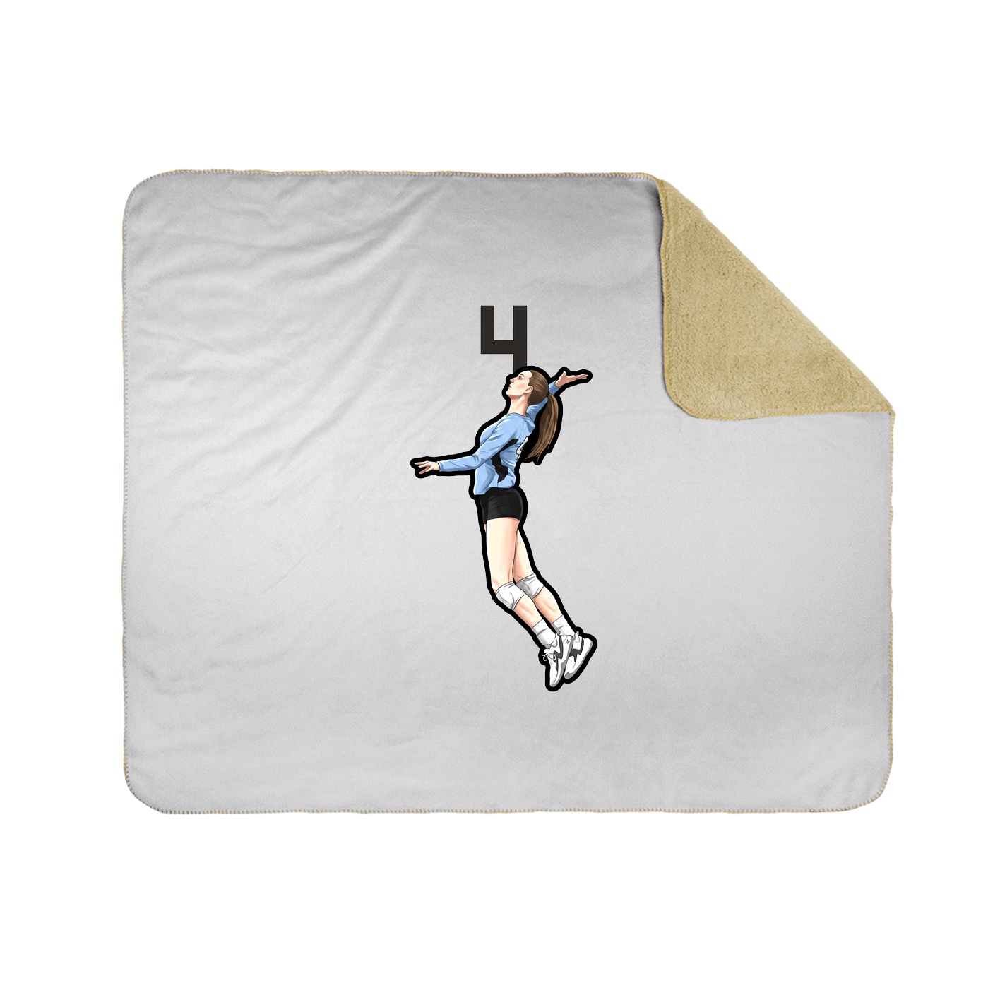 Throw Blanket — Number Top in White