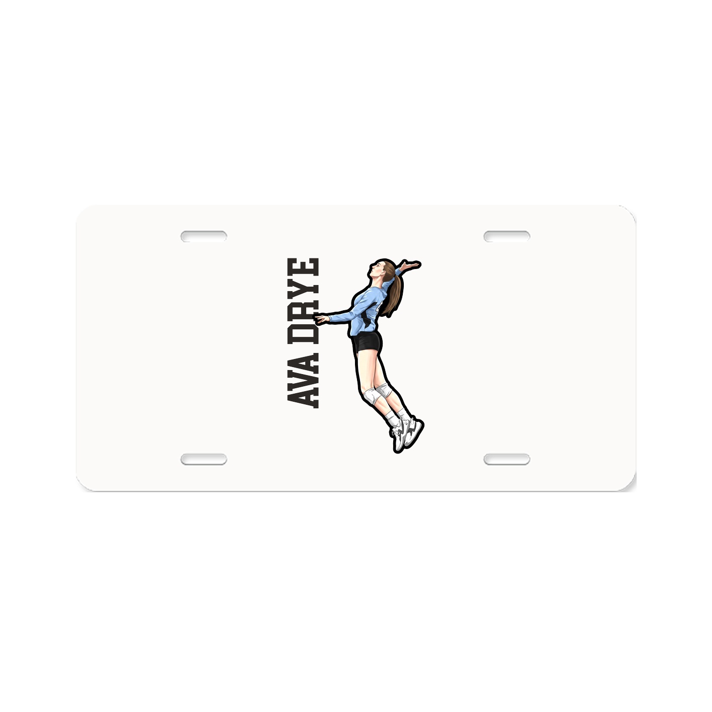 License Plate — Name Vertical in Classic