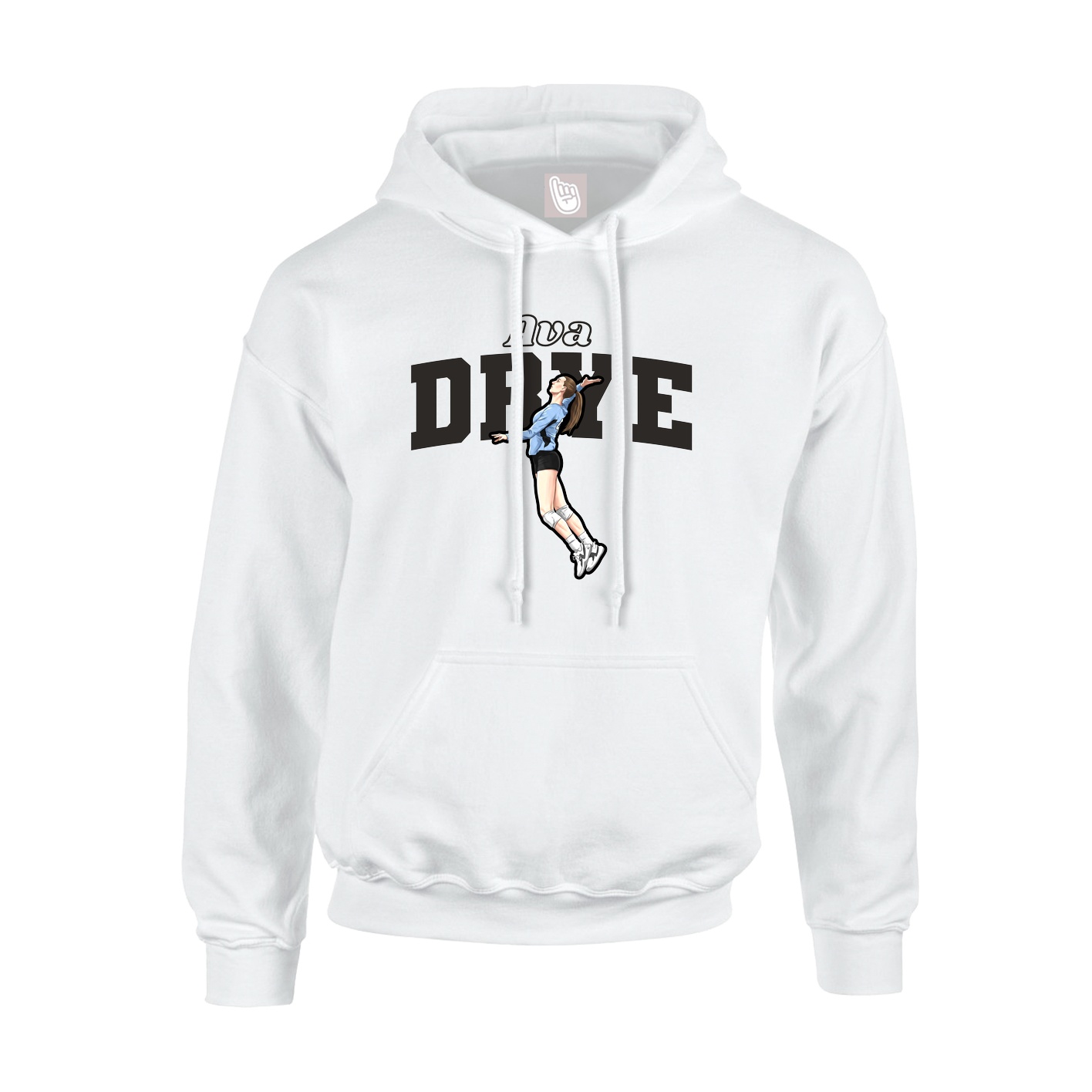 Hoodie — Name Arch in White