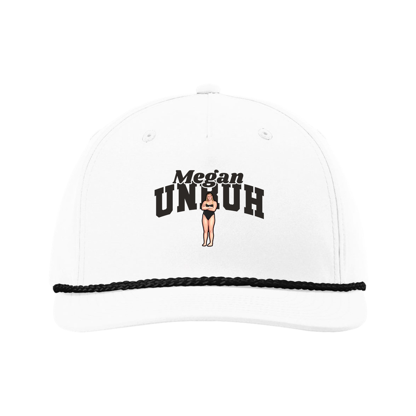 Five-Panel Classic Rope Cap — Signature Arch in White