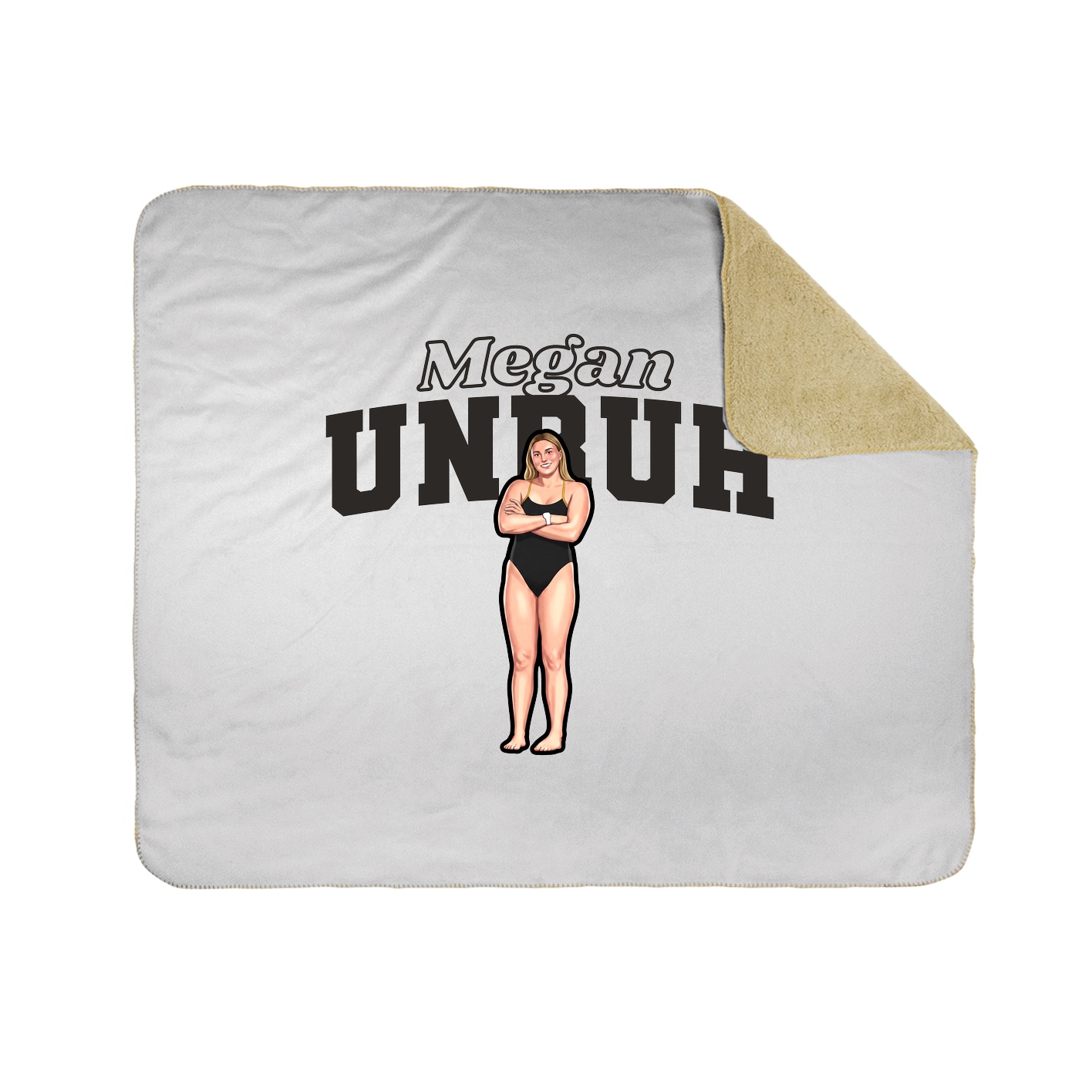 Throw Blanket — Name Arch in White