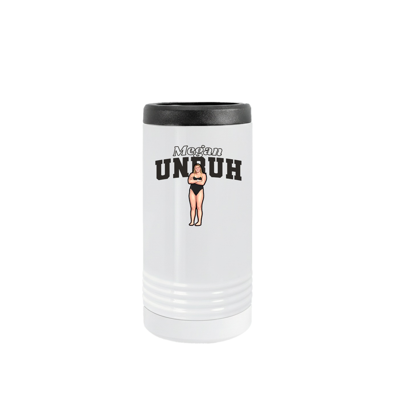 Slim Beverage Holder — Name Arch in White
