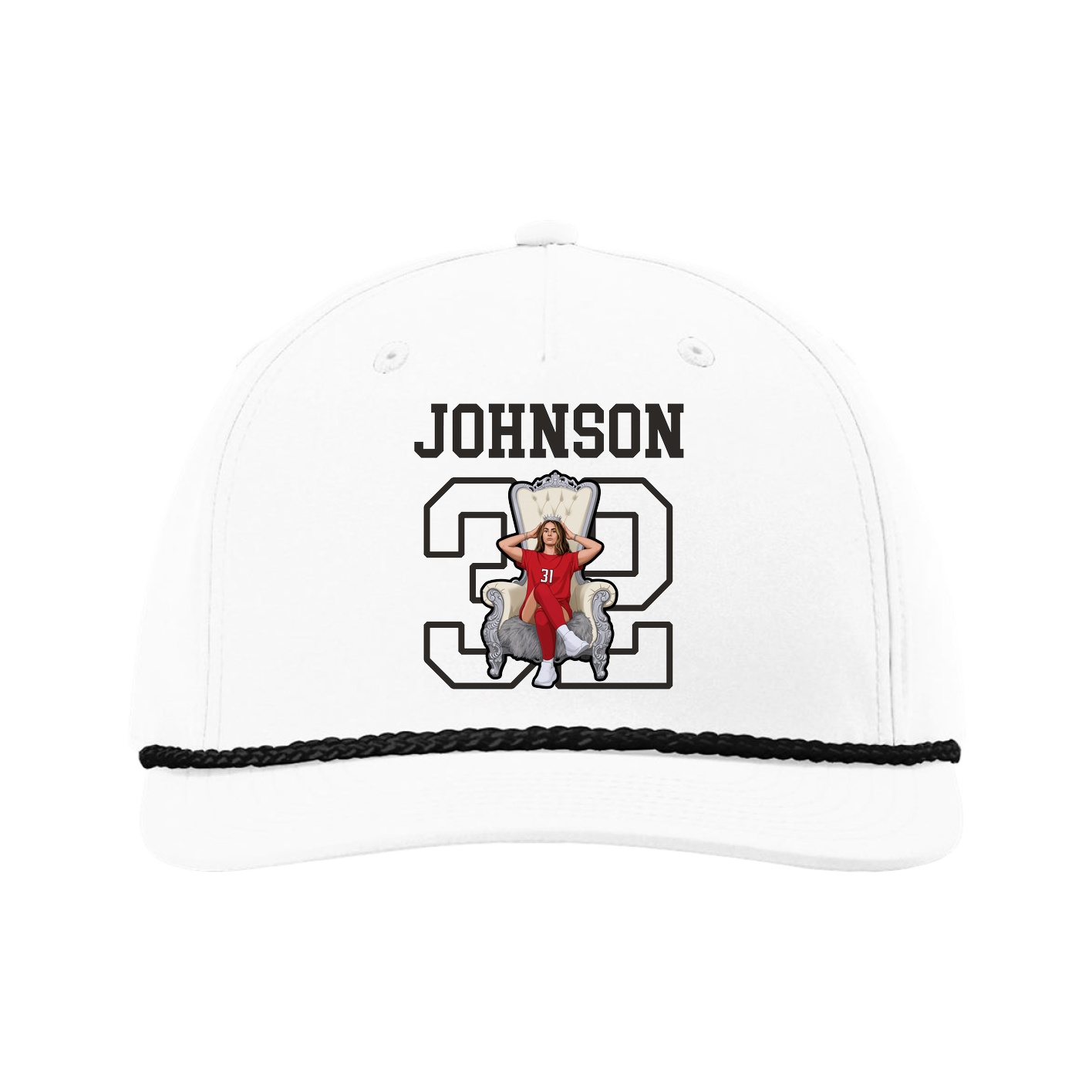 Five-Panel Classic Rope Cap — Shirsey in White