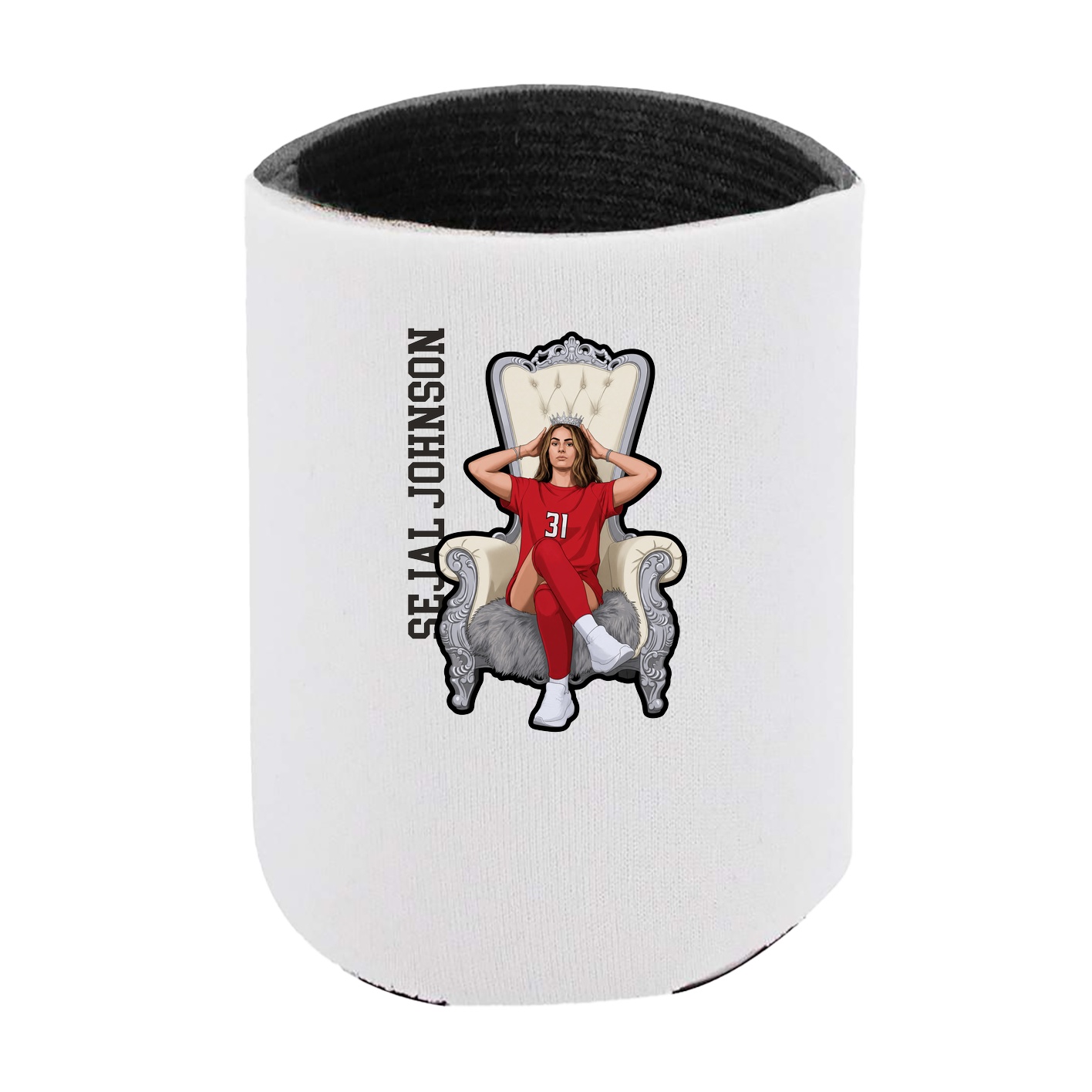 Can Holder — Name Vertical in White