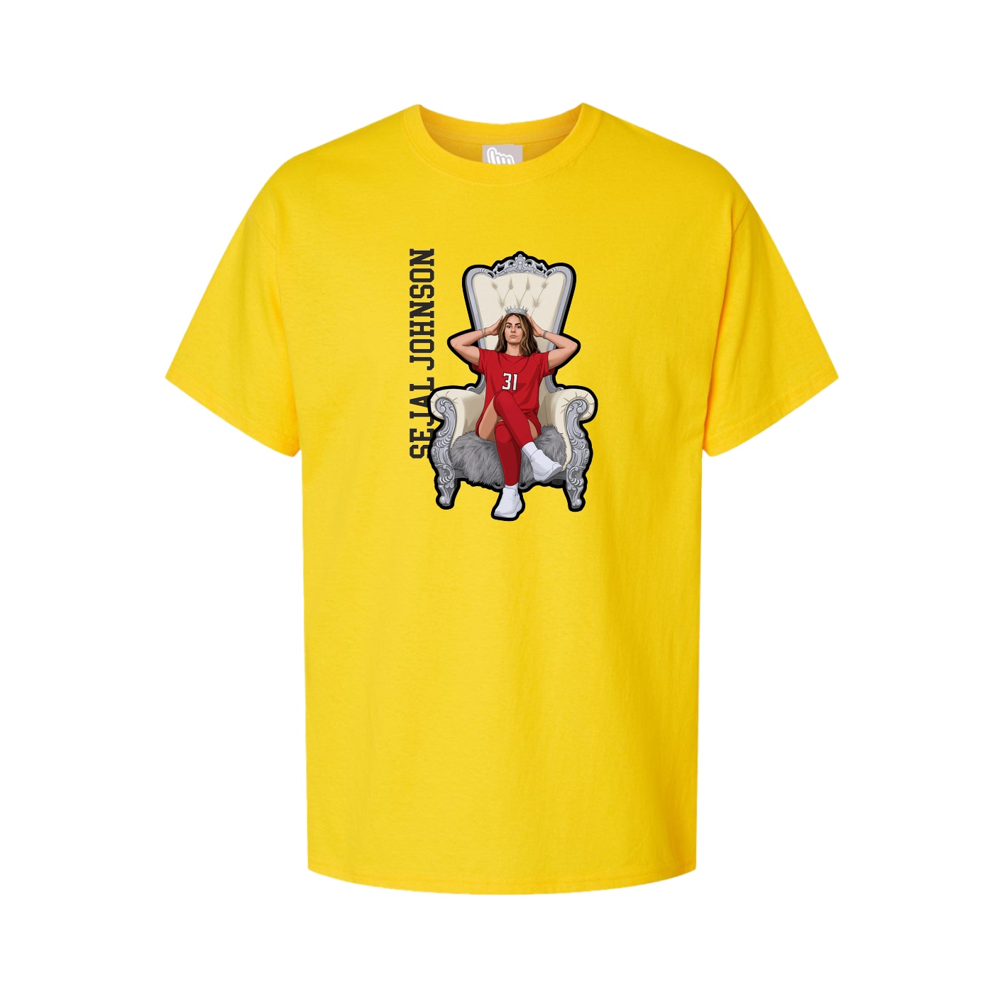 Youth Tee — Name Vertical in Gold