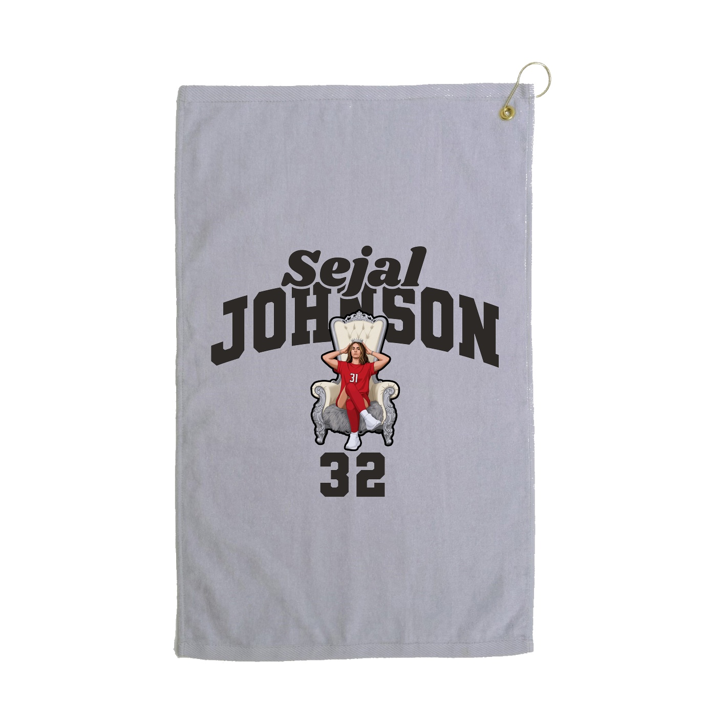 Golf Towel — Signature Arch in Grey