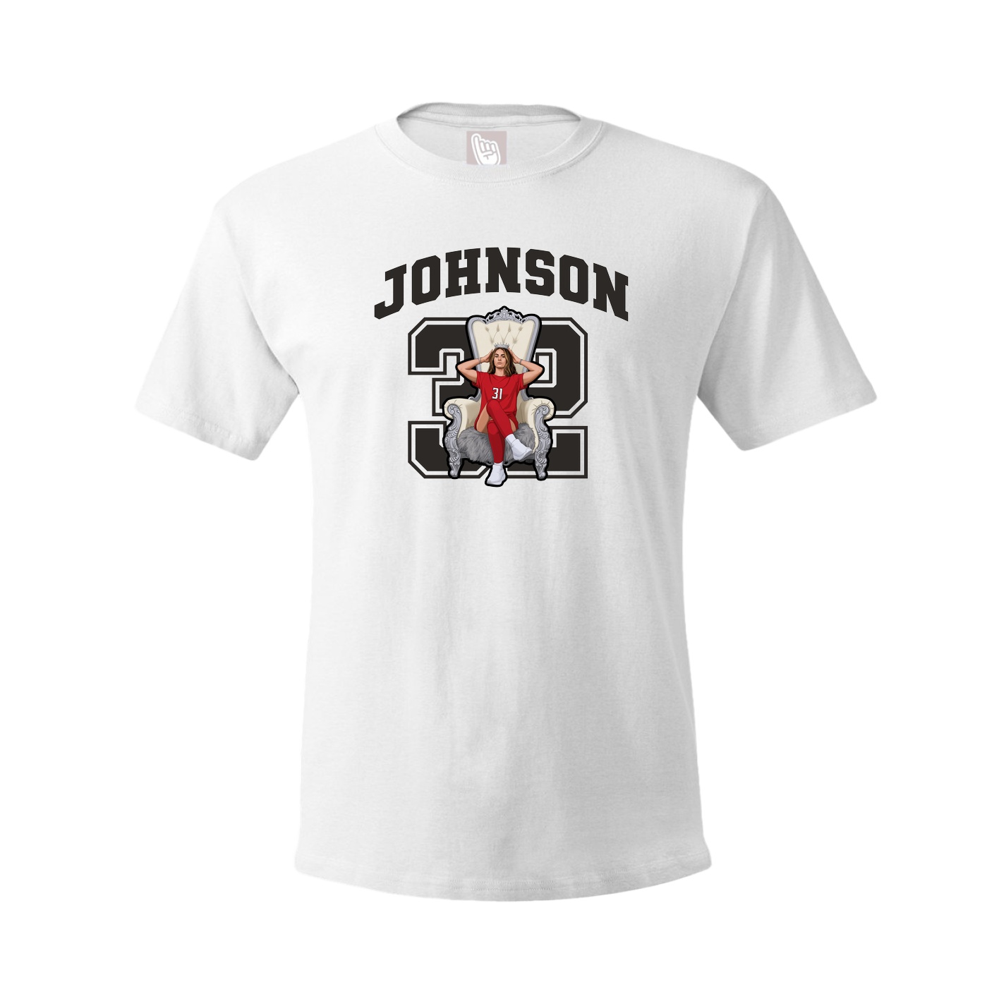 Youth Tee — Number in White