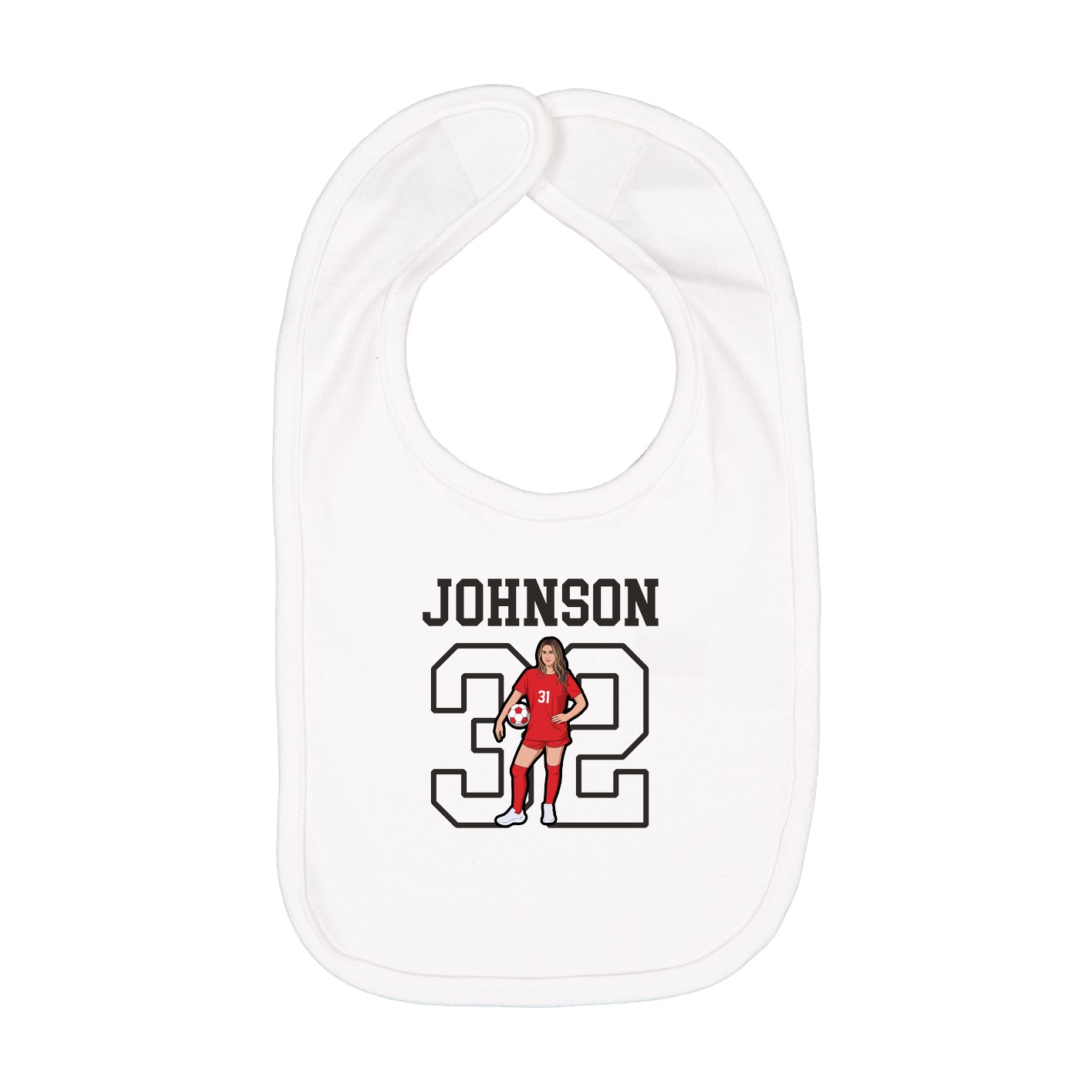 Infant Bib — Shirsey in White