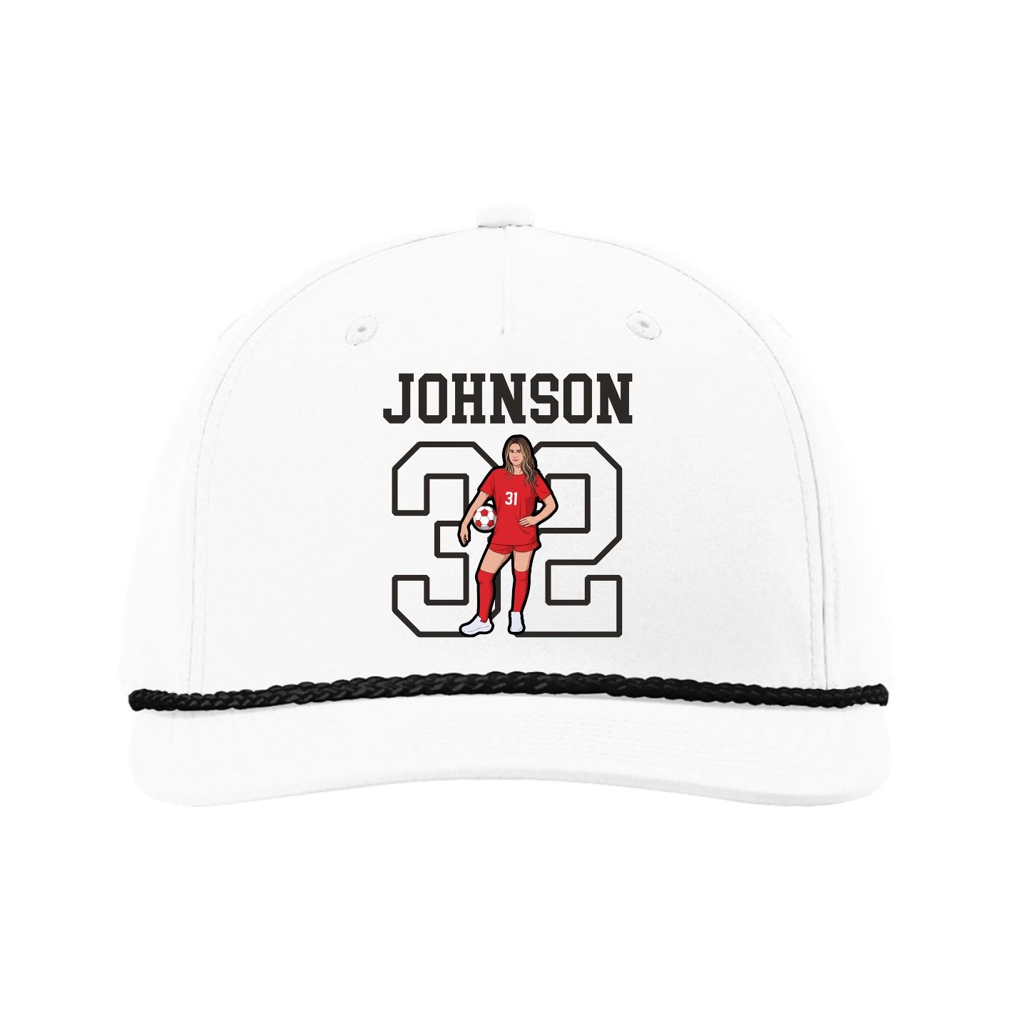 Five-Panel Classic Rope Cap — Shirsey in White