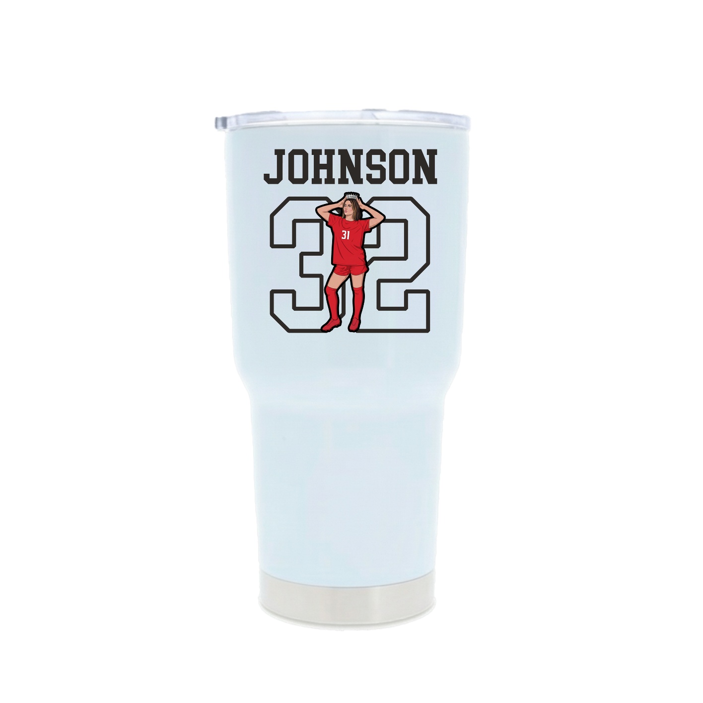 30oz Stainless Steel Tumbler — Shirsey in White