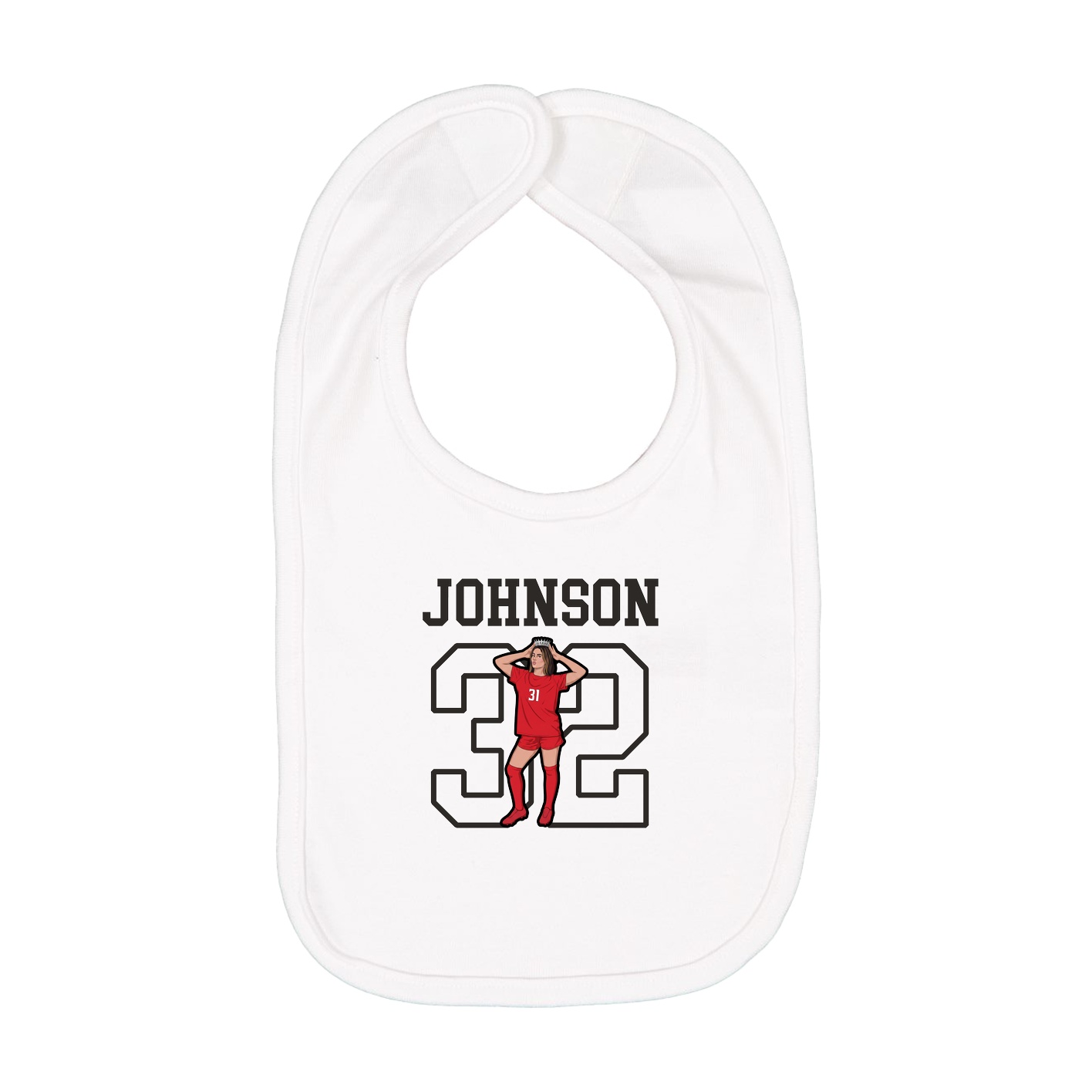 Infant Bib — Shirsey in White
