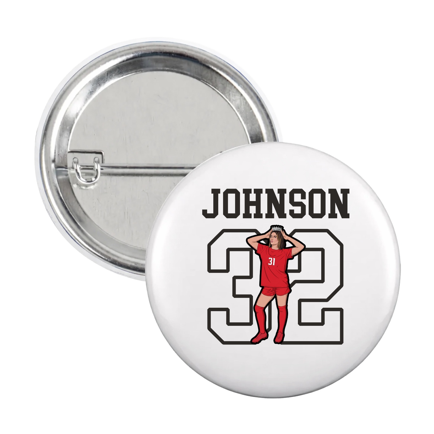 Game Day Button — Shirsey in White