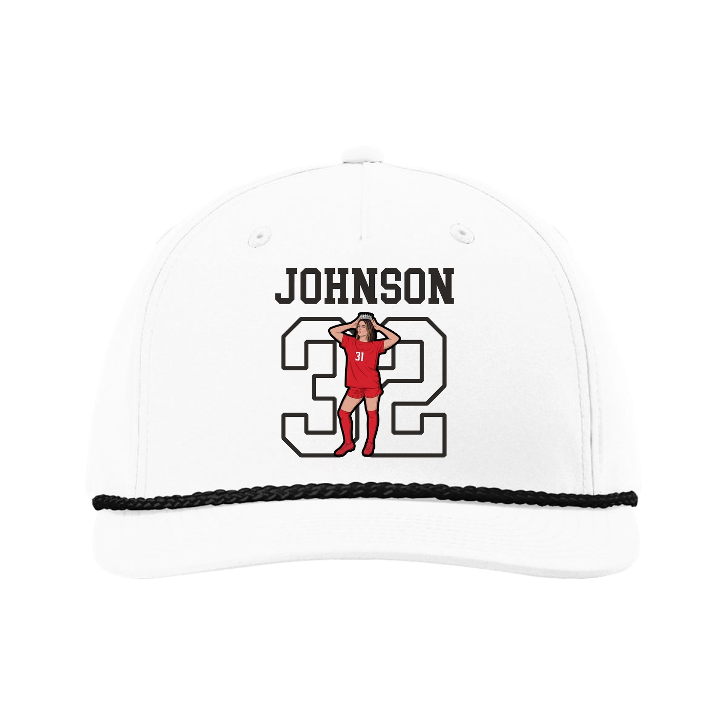 Five-Panel Classic Rope Cap — Shirsey in White