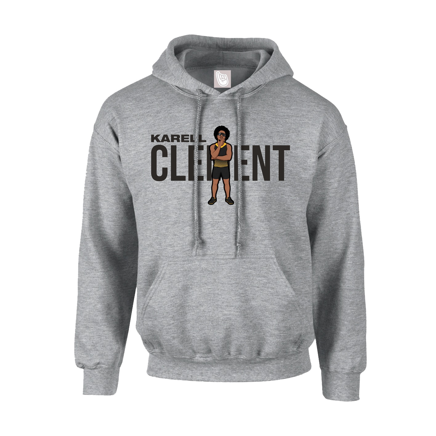 Youth Hoodie — Player Name in Grey